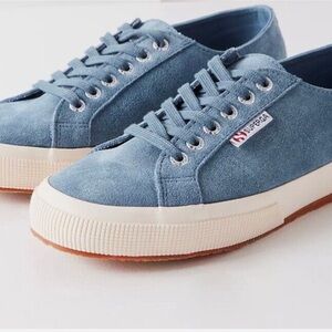 SUPERGA Women's 2750 UNLINED Suede Blue Gray Sneakers Size 39 NWT